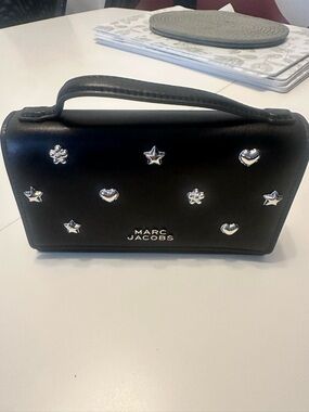 Marc Jacobs Black Mini Top-Handle Bag with Silver Studs